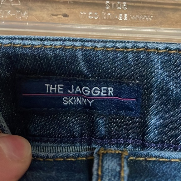 Vigoss size 26x29 jagger skinny dark wash super stretchy whisker faded jeans - Picture 5 of 13